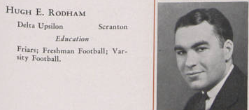 Hugh Rodham's 1935 Penn State yearbook entry. (onwardstate.com)