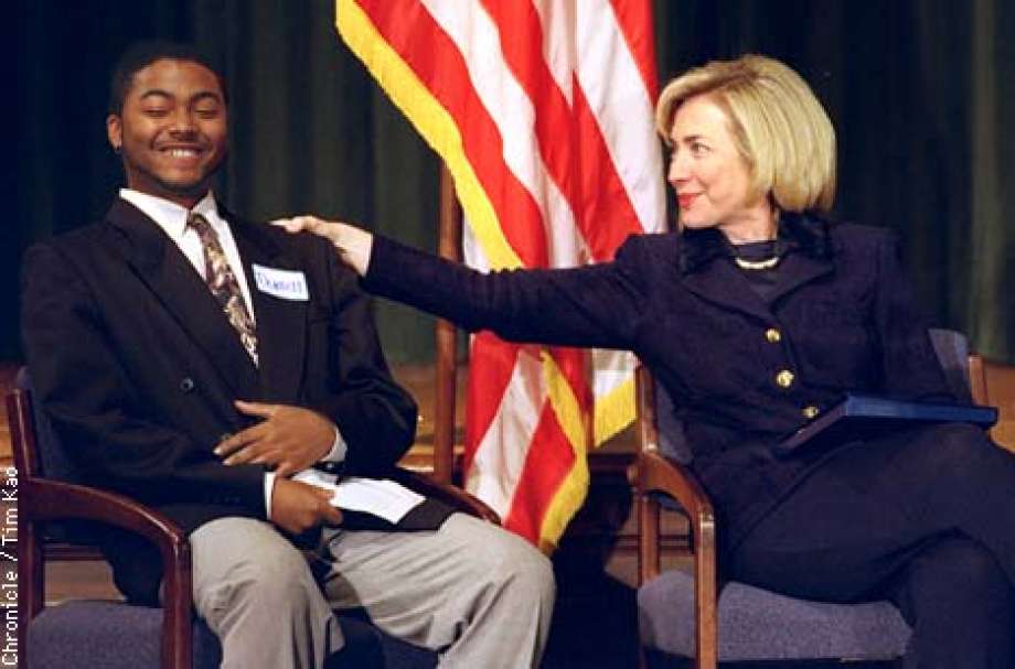 During a November 1997 appearance presenting the new foster care and adoption reform laws she successfully helped formulate and advocate, Hillary Clinton congratulated Durreell Demings, who endured a life of foster care and academically succeeded. (sfgate.com)