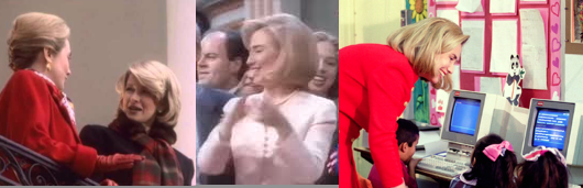From inviting Martha Stewart to decorate the holiday White House to doing a modulated version of the novelty dance "Macarena" to voicing delight and concern about the rapid societal changes brought by the cyber world, Hillary Clinton reflected aspects of the 1990s popular culture in the United States. (businessinsider.com, youtube, Getty)