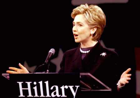 Hillary Clinton formally launched her Senate candidacy in February, 2000. (Getty)