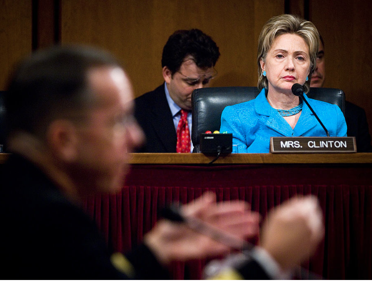 Senator Clinton conducts a Senate Armed Services Committee hearing. (Senate Armed Services Committee)