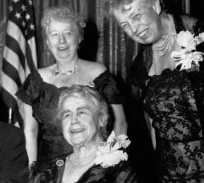 Bess Truman with Edith Wilson and Eleanor Roosevelt. (UPI)