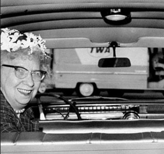 As a former First Lady, Bess Truman especially enjoyed driving her own car again. (HSTL)